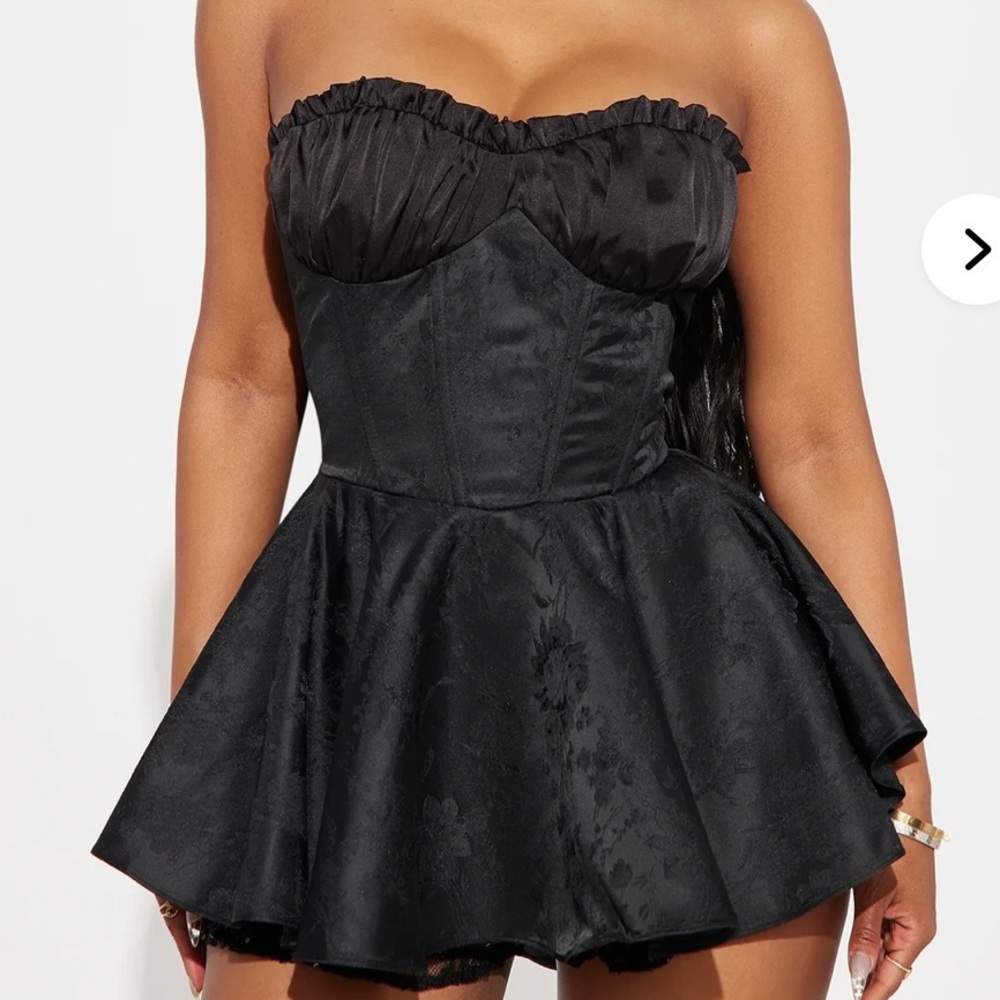 Fashion Nova Black Strapless Dress
